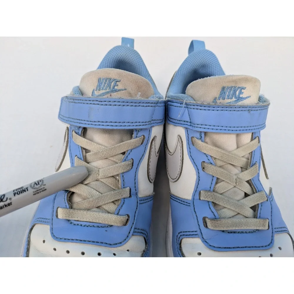 Nike Court Borough Low 2 Sneakers Kids 2.5Y Blue White DV5457-128 Shoes Athletic